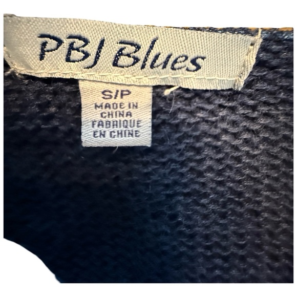 Pure Blue Japan (PBJ Blues) Denim Knit Jacket Indigo Y2K Japan Women’s Sz S - Picture 7 of 9